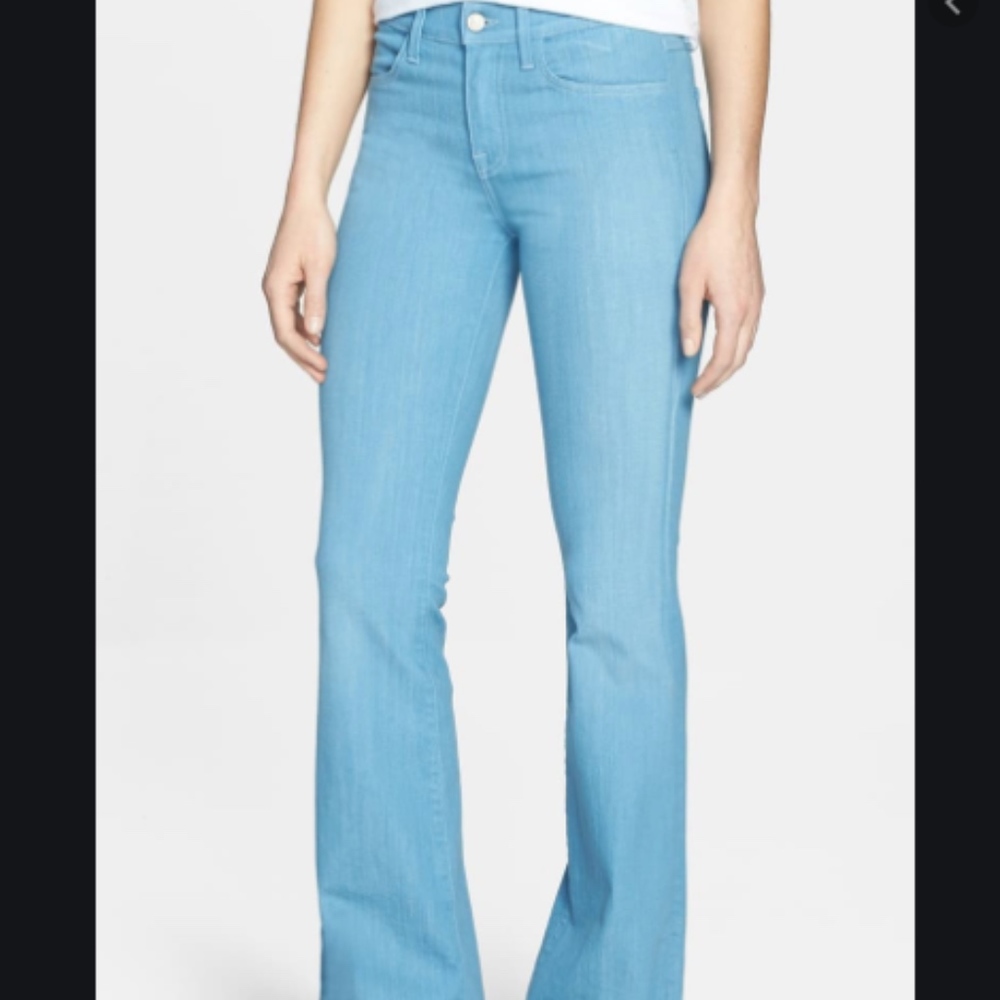 Wildfox Farrah High Rise Flare Jeans in Mist